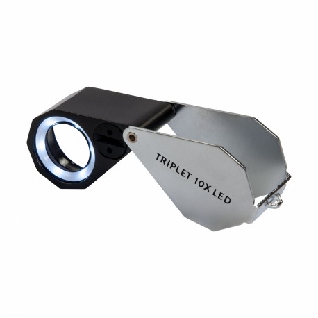 Bijoux,les PièCes de Monnaie Timbres Fanuse 10X Grossissement Bijoutier Loupe Triplet Lens Loupe avec 6 LED LumièRe UV 21Mm pour Gems Etc. Bijoux,les PièCes de Monnaie Timbres Fanuse 10X Grossissement Bijoutier Loupe Triplet Lens Loupe avec 6 LED LumièRe UV 21Mm pour Gems Etc.