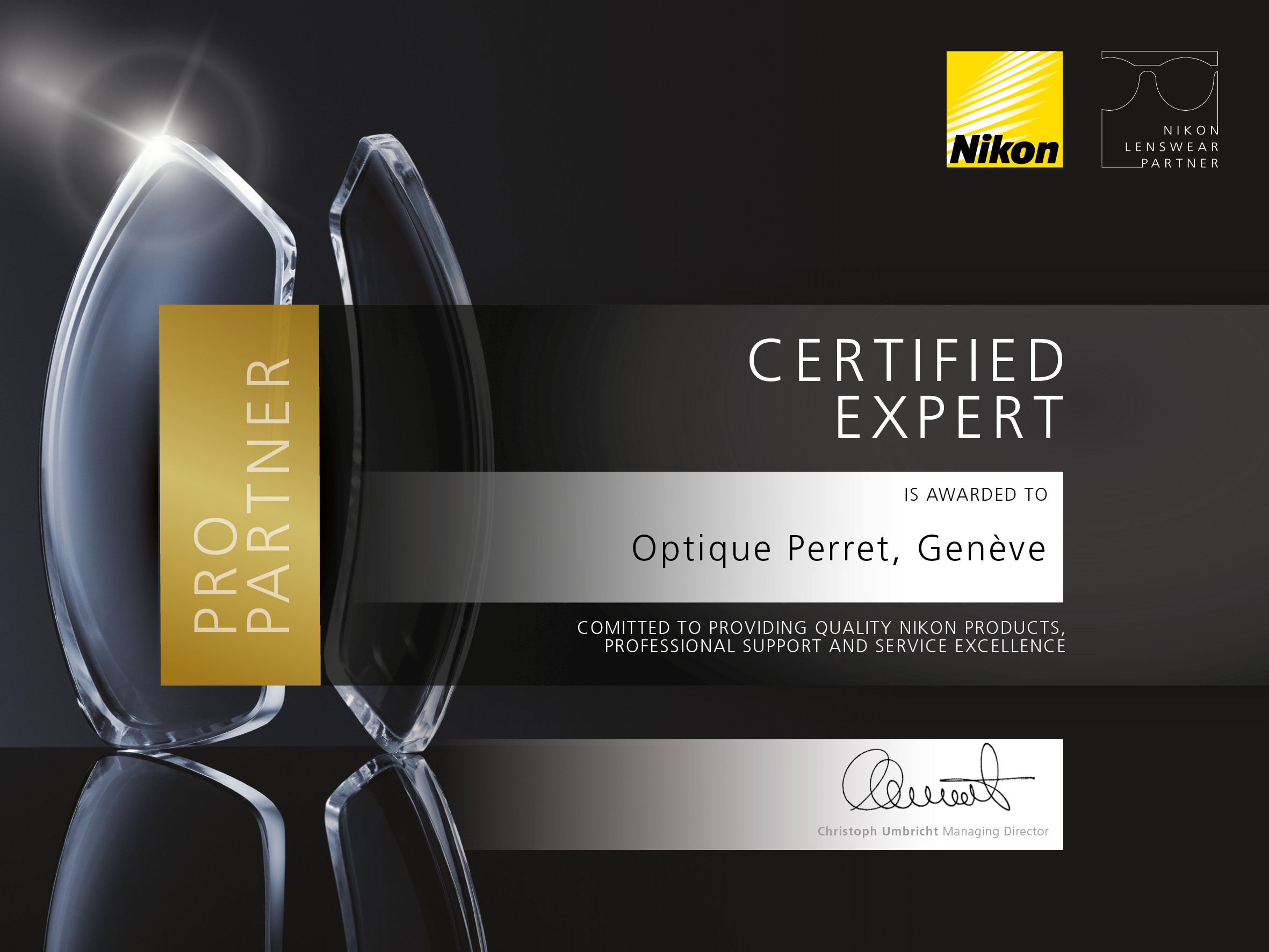 PRO PARTNER - Verres Nikon - CERTIFIED EXPERT