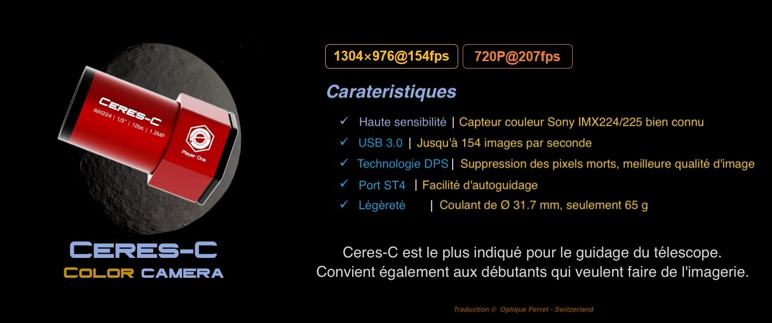 Player One Astronomy Ceres-C - Caractéristiques
