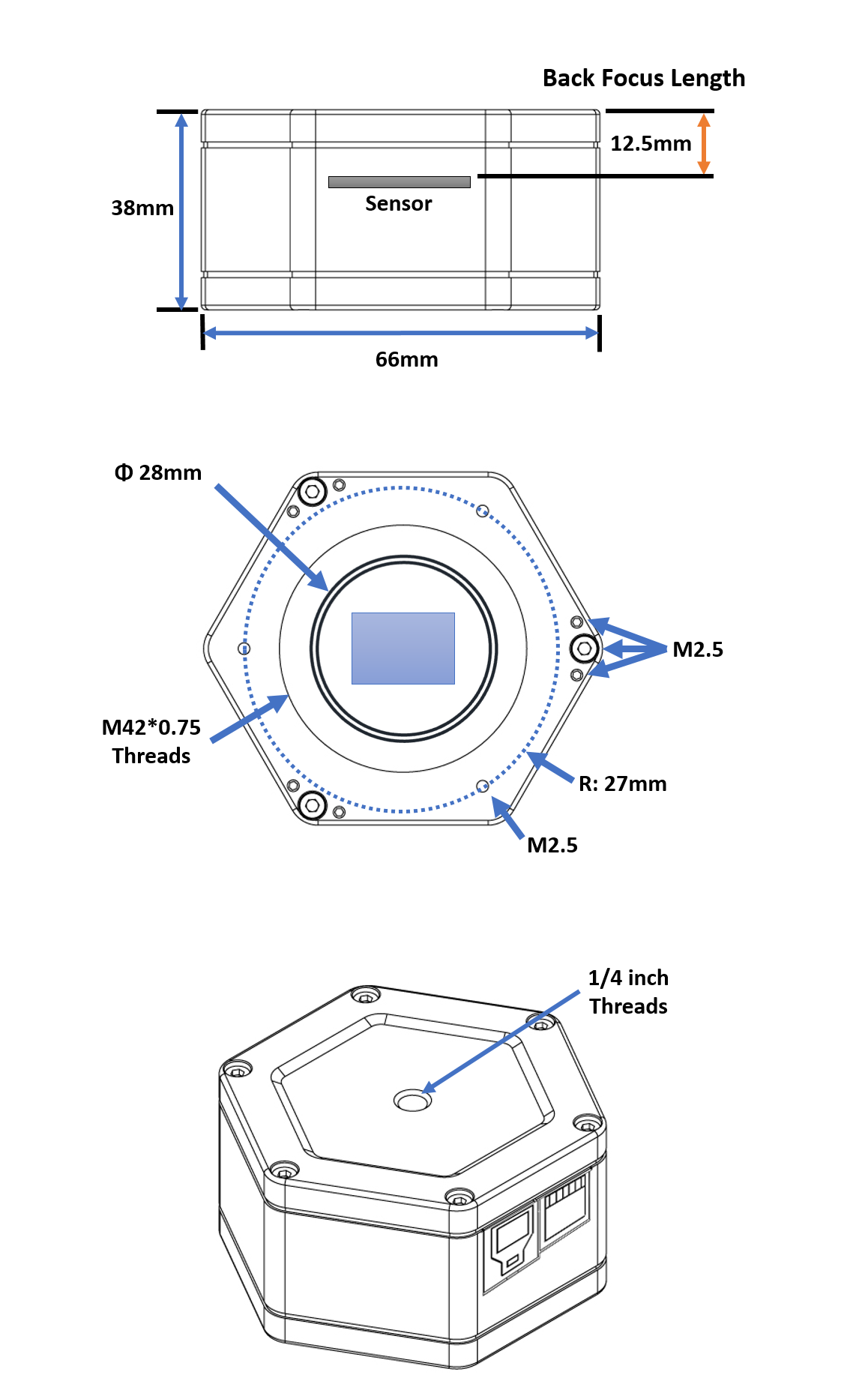 Player One Astronomy - Saturn-C SQR - Dessin technique